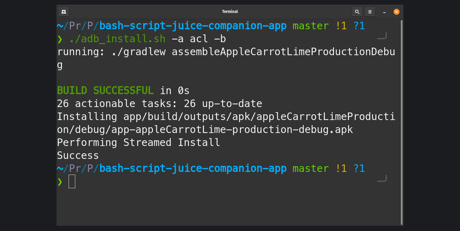 Using Bash to build and install Android flavors